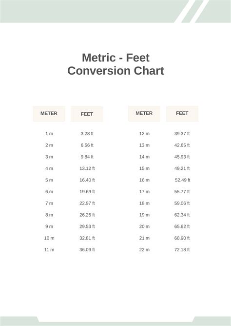 Convert 1 Foot to Meters